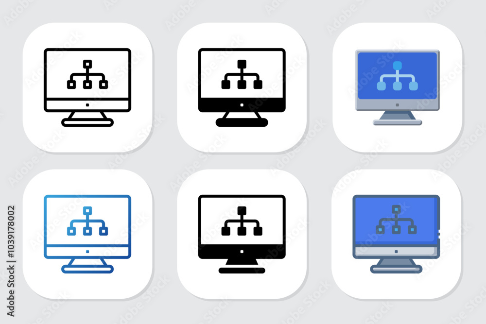 assign icons with various design styles assign icons with various design styles