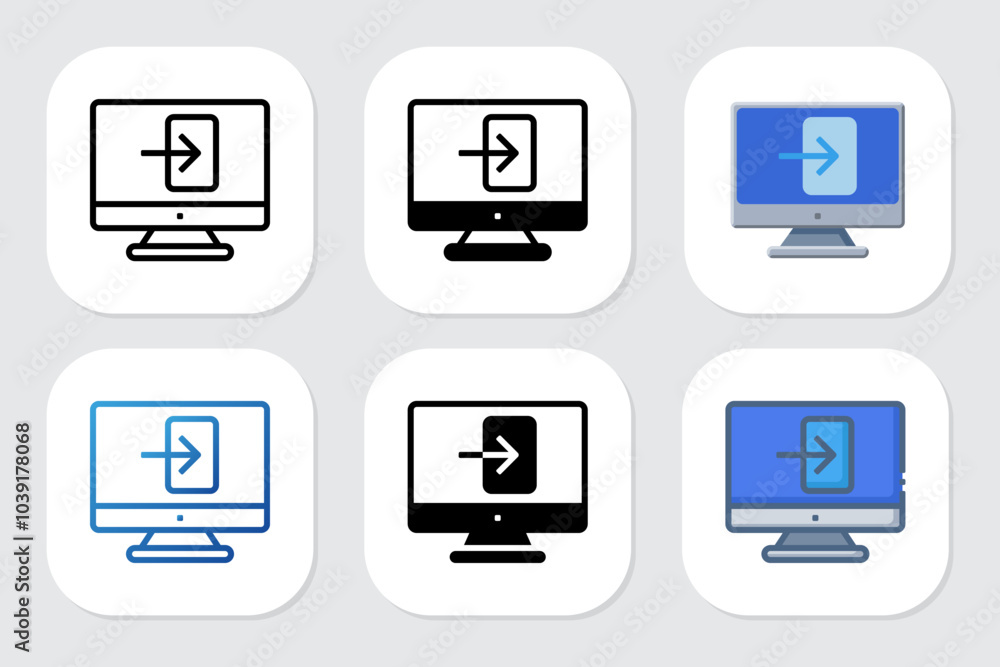 login icons with various design styles login icons with various design styles
