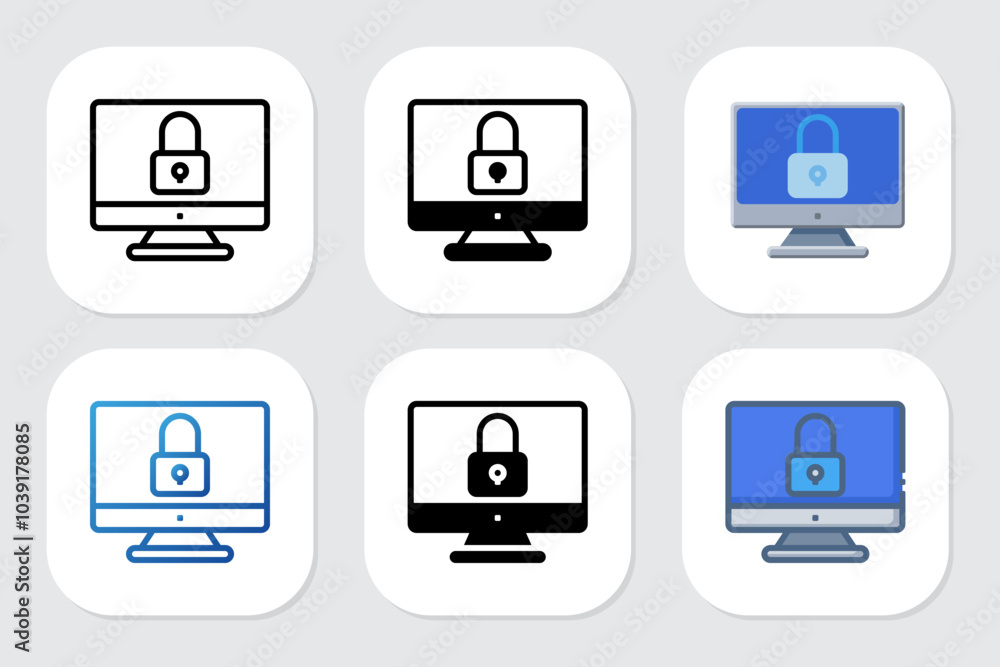 lock icons with various design styles lock icons with various design styles