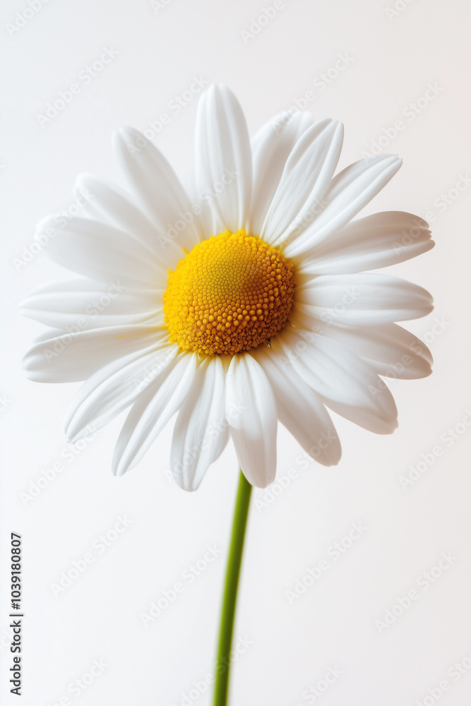 White daisy flower isolated on white background White daisy flower isolated on white background
