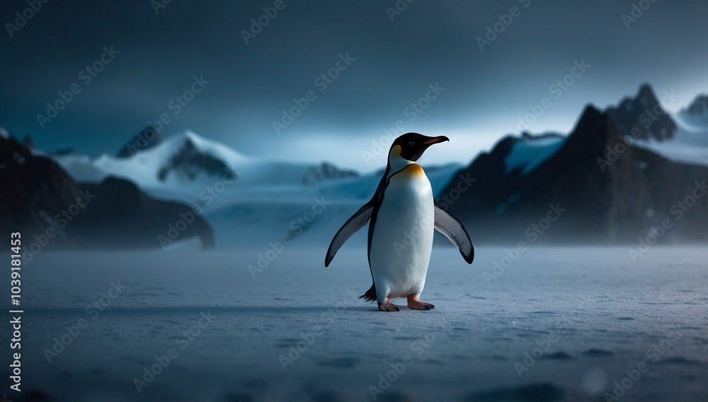 Fototapeta premium penguin in polar regions
