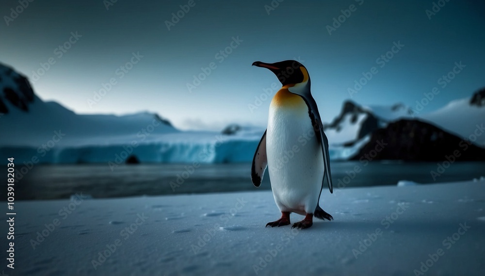 Fototapeta premium penguin on the rocks