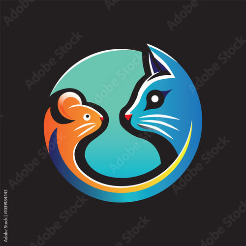 Harmony Of Opposites Cat And Mouse Logo