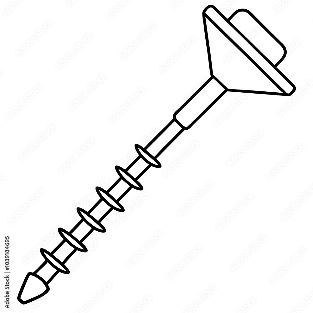 Auger for garden vector illustration Auger for garden vector illustration