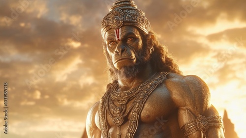 Powerful Hanuman God Hindu Mythology Deity Monkey King