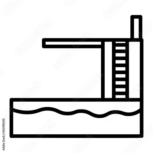 springboard Line Icon