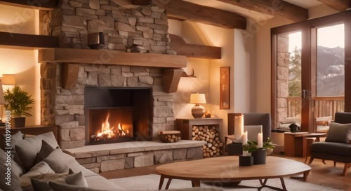 Wallpaper Mural Warmth of Wood and Stone Torontodigital.ca