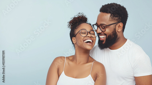 Joyful Couple's Laughter: A...