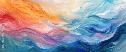 Oil Painting Abstract Flowing Background