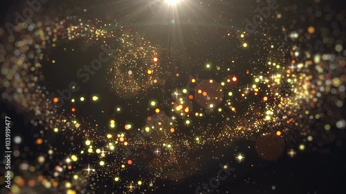 Gold Particle Flow Background Loop