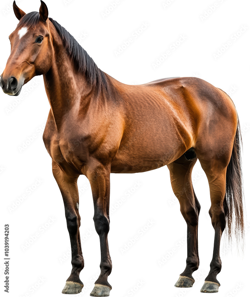 Obraz premium Brown horse standing
