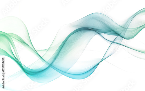Abstract green and blue waves