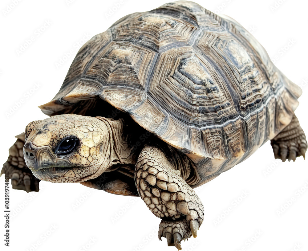 Obraz premium A tortoise on a black background