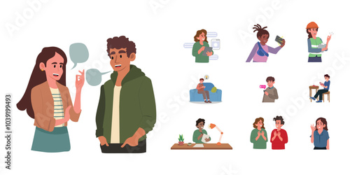 people in different situations	