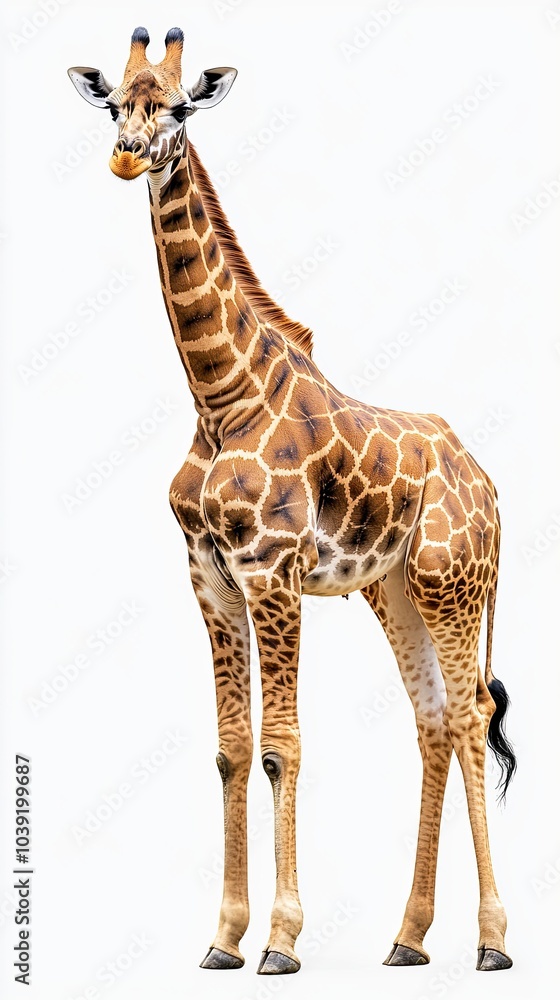 Obraz premium giraffe isolated on white background