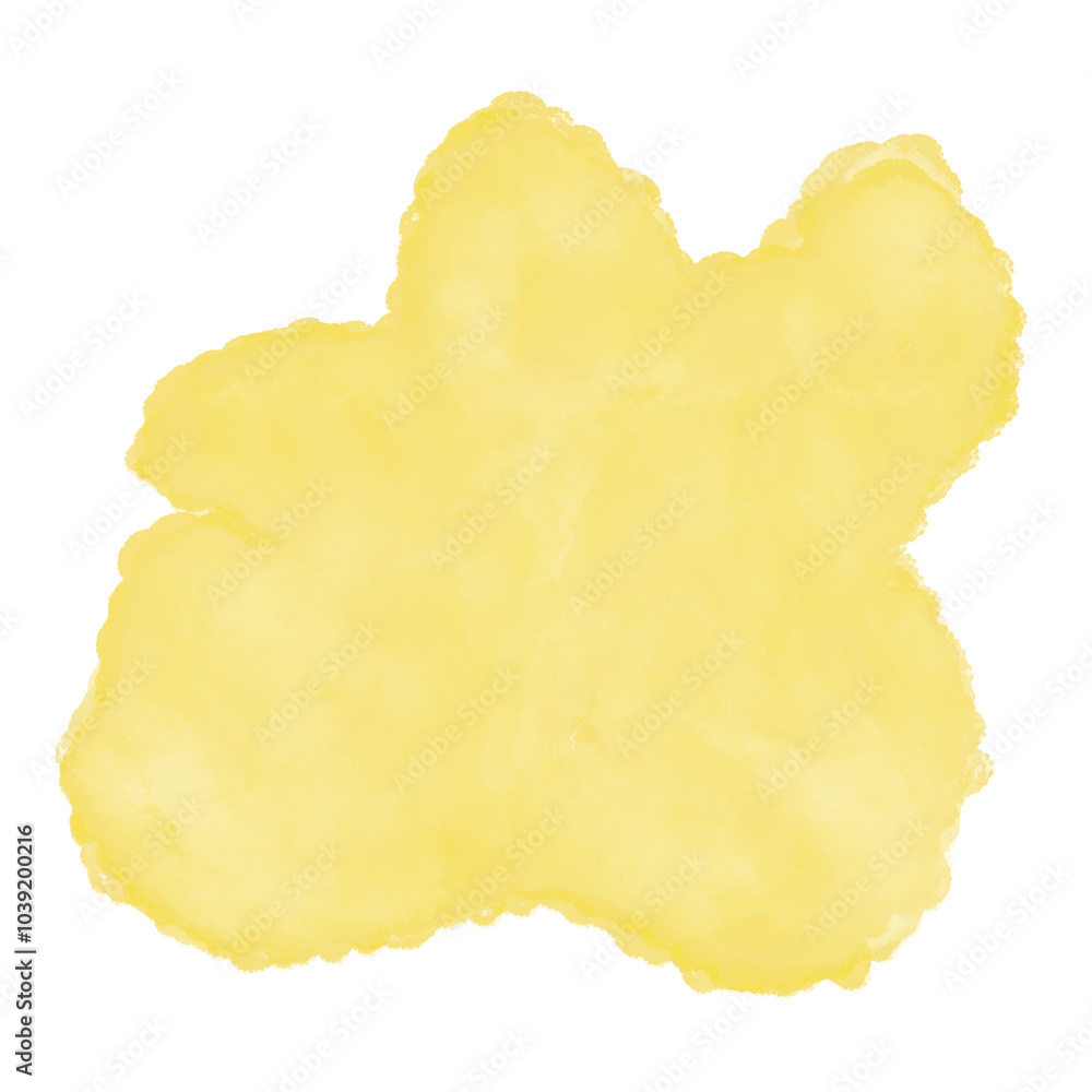 Yellow Watercolour Abstract Shapes Yellow Watercolour Abstract Shapes