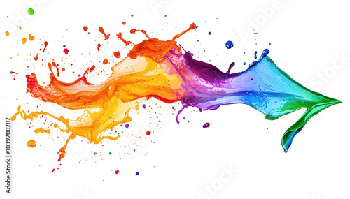 Colorful paint splash