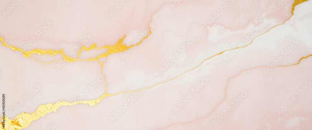 Pink Marble with Gold Veining Background Pink Marble with Gold Veining Background