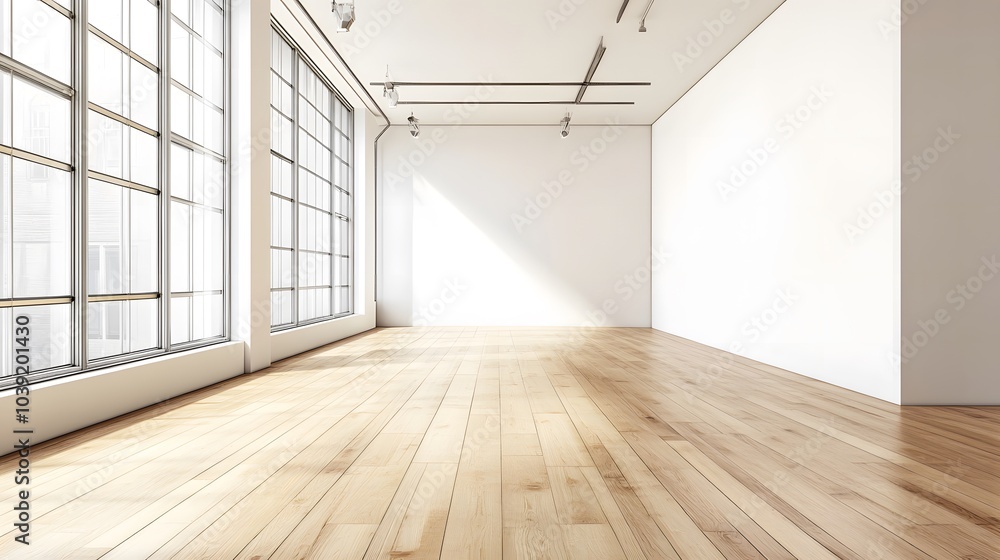 A spacious, well-lit room with wooden flooring and large windows, ideal for various activities. A spacious, well-lit room with wooden flooring and large windows, ideal for various activities.