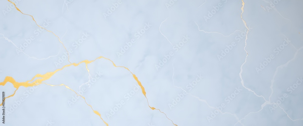 Obraz premium Blue Marble with Gold Veins Background