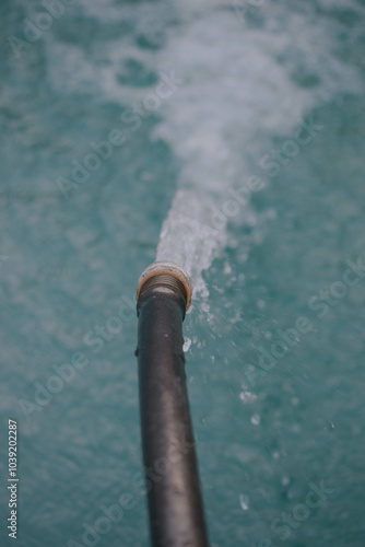 Hose Filling Pool with Water