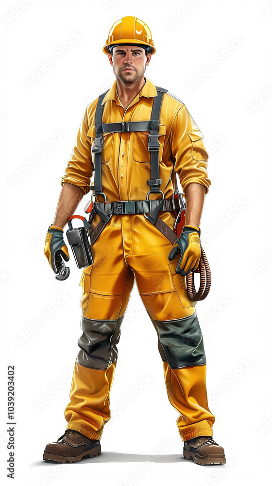 full set of safety equipment for construction worker full set of safety equipment for construction worker