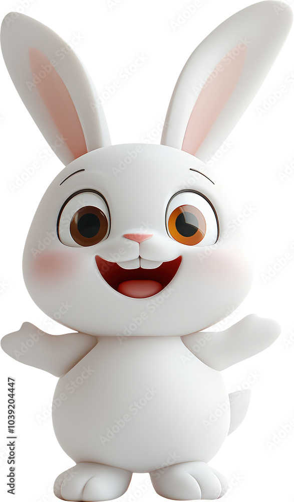 Obraz premium Cute cartoon bunny