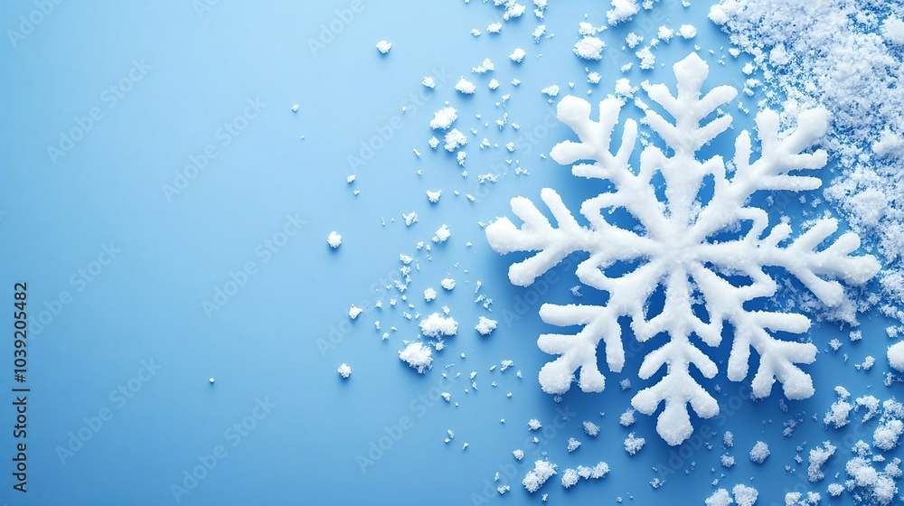 Fototapeta premium Snowflake Wallpaper,generated by AI