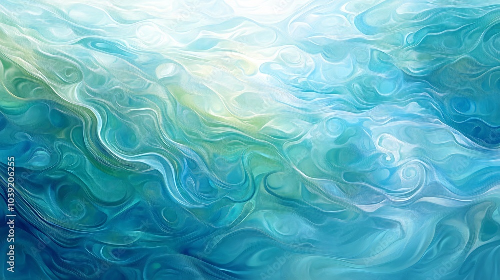 Abstract Blue Swirls with White Highlights. Abstract Blue Swirls with White Highlights.