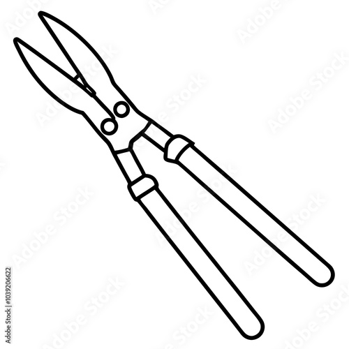 Loppers vector illustration line art
