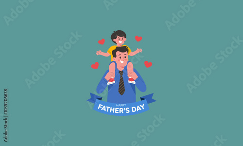 Father and child celebrating Father's Day with love and joy.