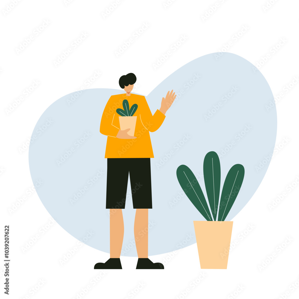 Portrait of Asian Life with Flat Design illustrations Portrait of Asian Life with Flat Design illustrations