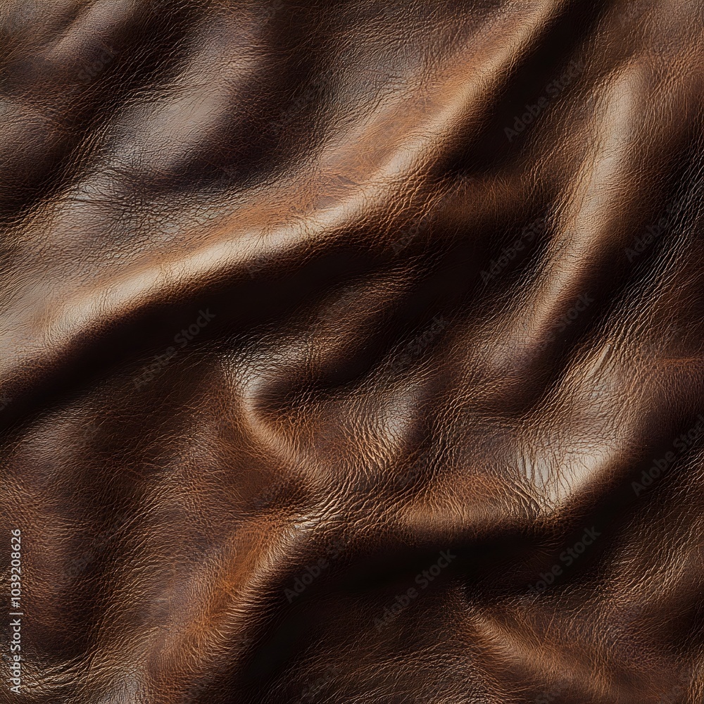 Seamless Brown Leather Texture with Organic Swirls and Folds for Luxury Background or Graphic Design Seamless Brown Leather Texture with Organic Swirls and Folds for Luxury Background or Graphic Design
