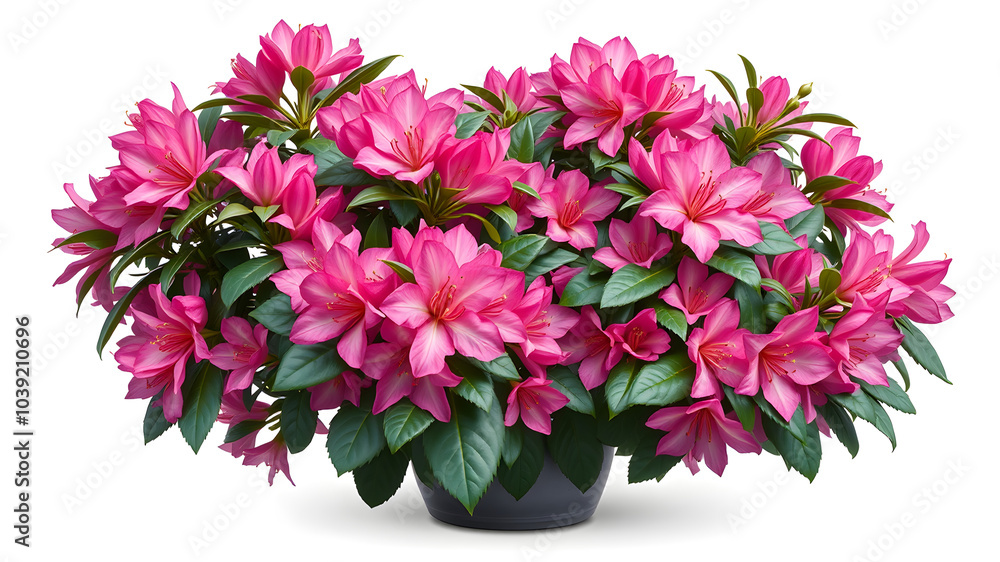 A large pink flower arrangement in a blue vase A large pink flower arrangement in a blue vase