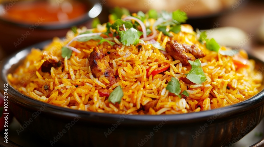 Delicious Biryani with Fresh Herbs and Spices Delicious Biryani with Fresh Herbs and Spices