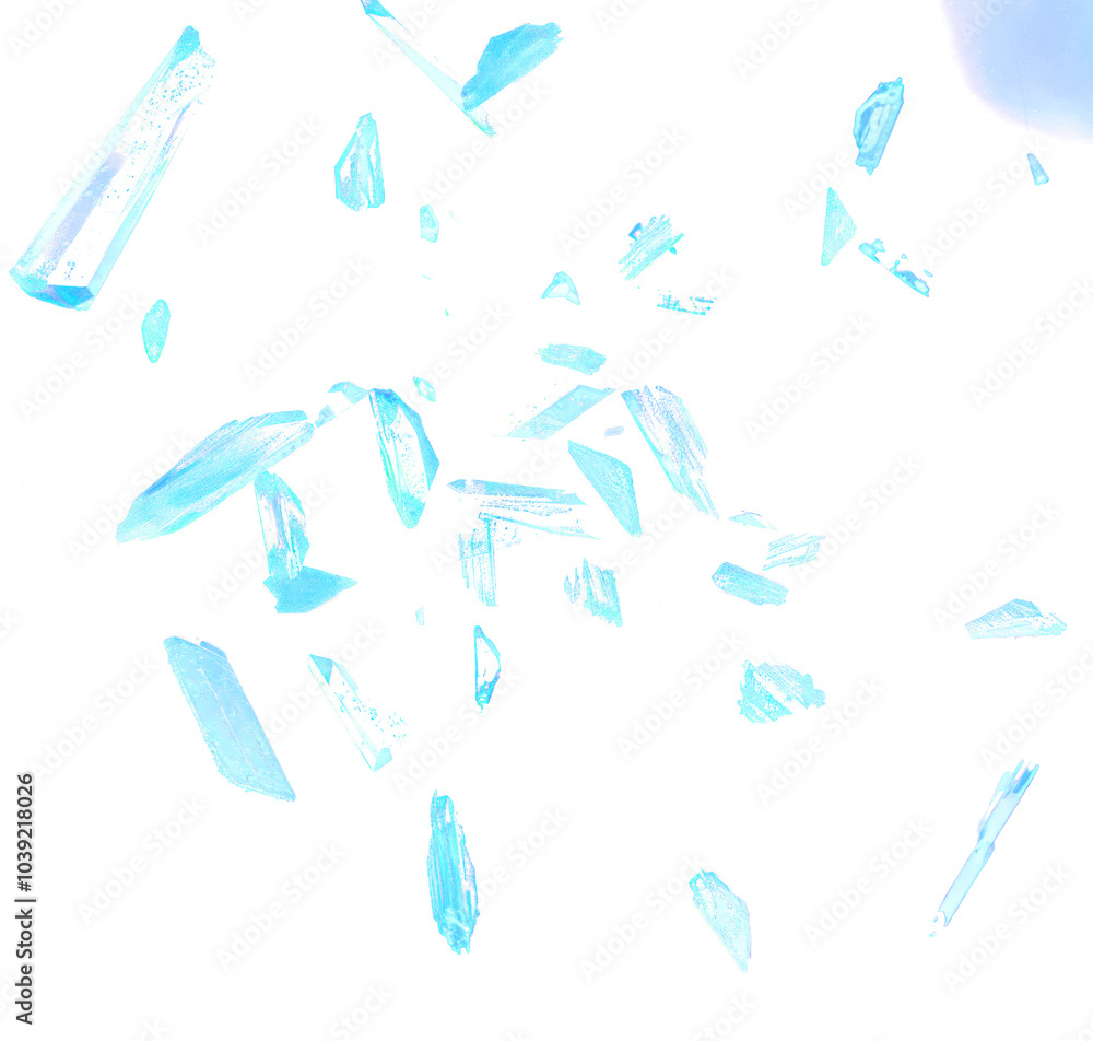 Blue crystal shards on black Blue crystal shards on black