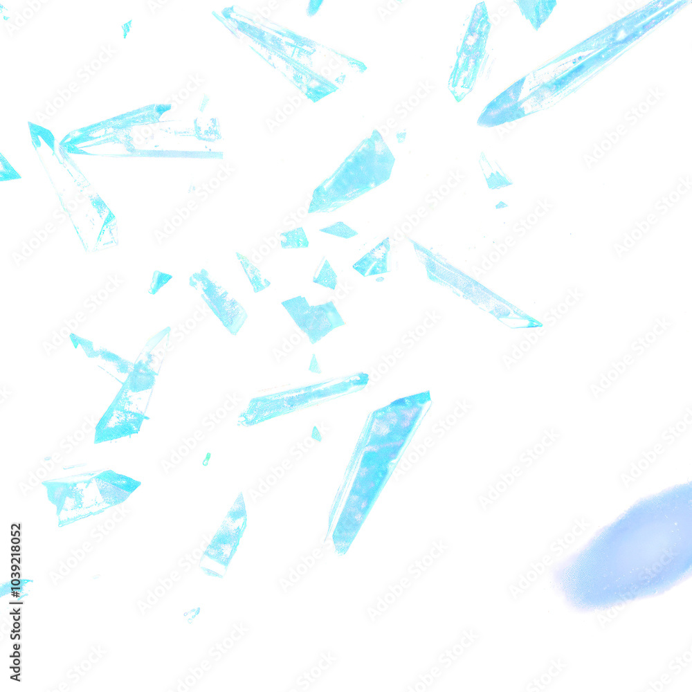Shattered blue glass Shattered blue glass