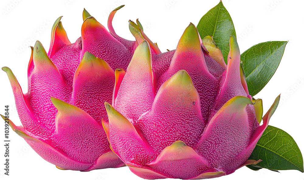 Two pink dragon fruits Two pink dragon fruits