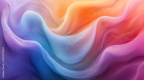 Wallpaper Mural Abstract colorful waves of fabric with gradient colors. Torontodigital.ca