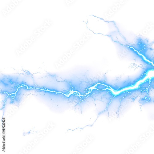 Electric blue lightning