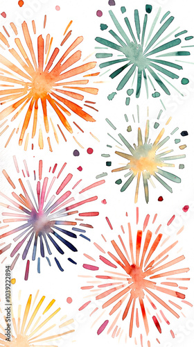 Wallpaper Mural Colorful fireworks display Torontodigital.ca