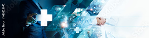 Fotografie Healthcare business data and growth, Medical examination,