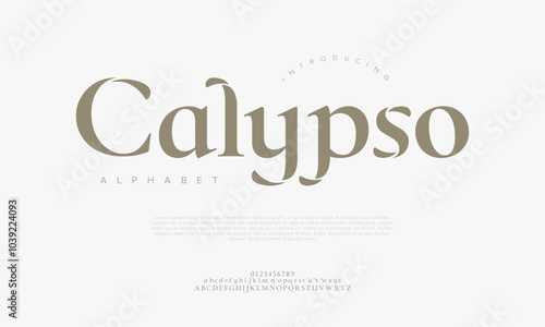 Tableau sur toile Calypso typography beauty fashion elegant minimalist serif italic fonts decorative wedding vintage retro logos