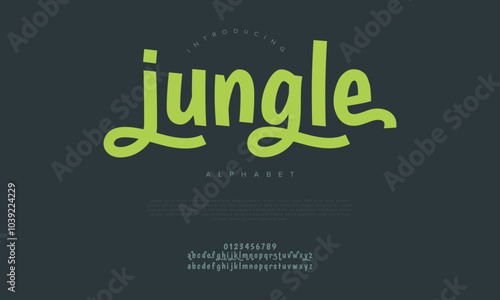 Jungle typography beauty fashion elegant minimalist serif italic fonts decorative wedding vintage retro logos. Minimal luxury font alphabet logo. Vector illustration