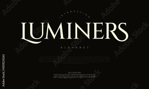 Luminers typography beauty fashion elegant minimalist serif italic fonts decorative wedding vintage retro logos. Minimal luxury font alphabet logo. Vector illustration