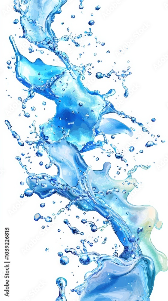 Obraz premium Water splash abstract art