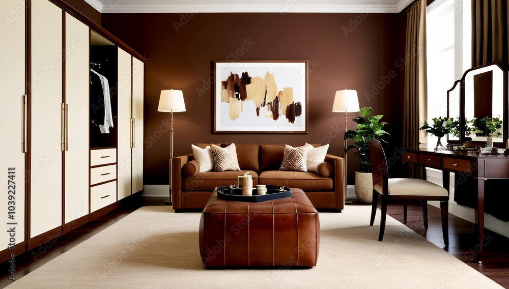 Fototapeta premium Designing a dressing room in a Modern style, Dressing room model