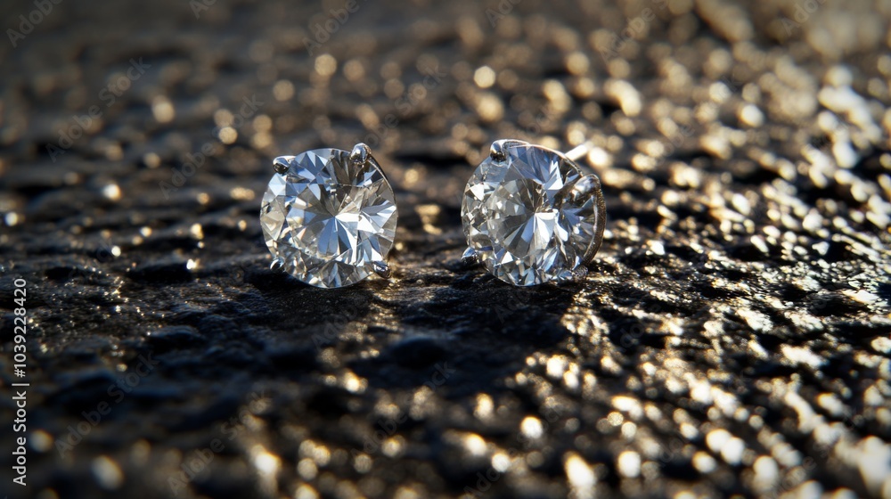 Sparkling Diamonds on Textured Surface Sparkling Diamonds on Textured Surface