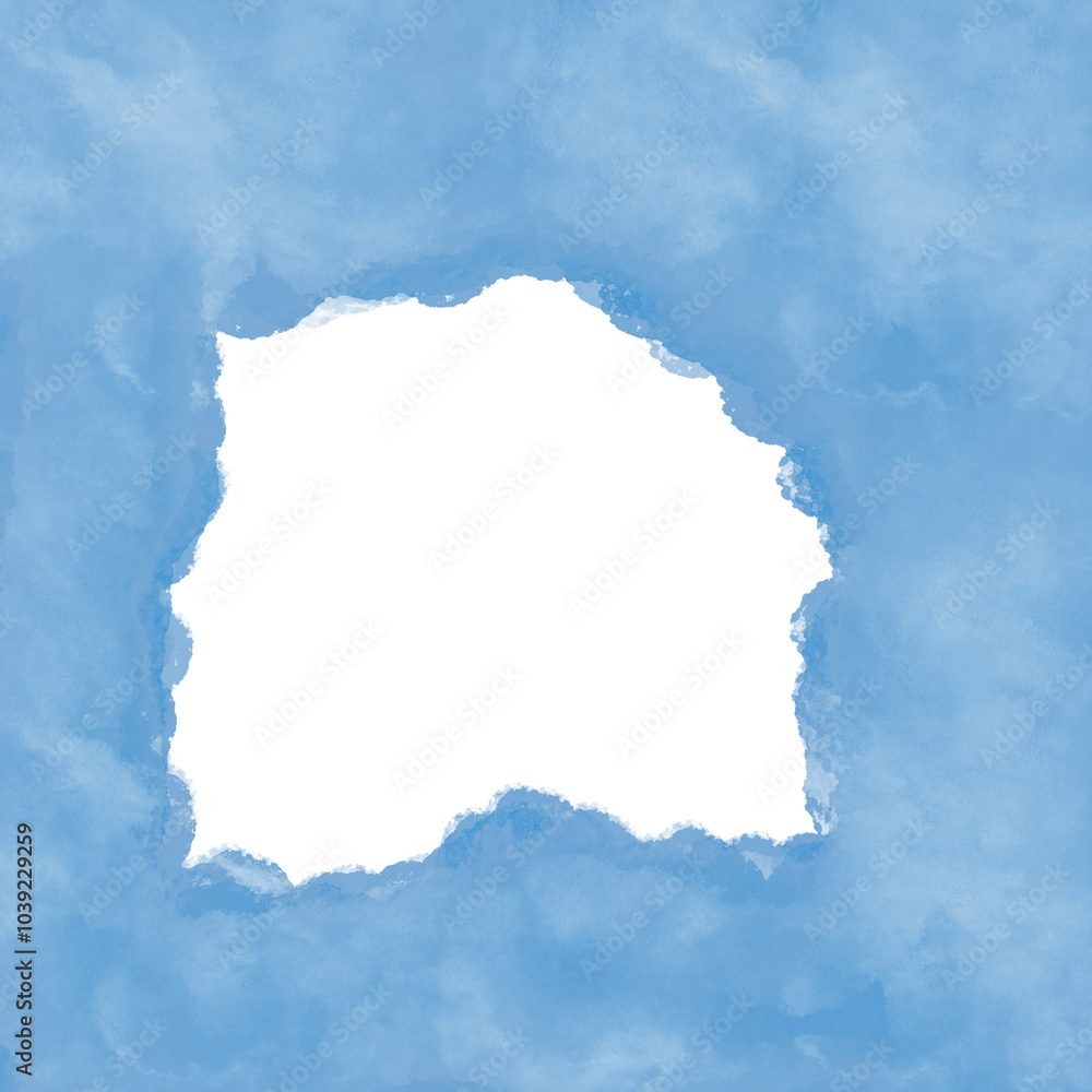 Blue Watercolour Frame Background Blue Watercolour Frame Background