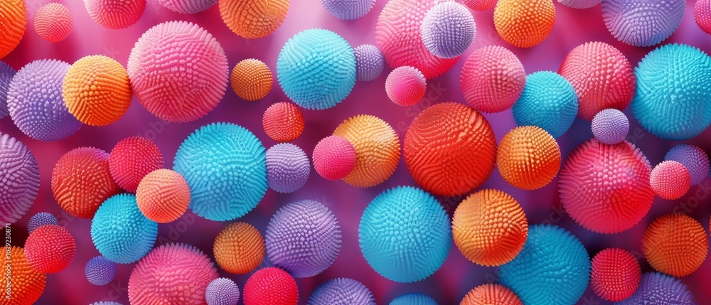 Colorful Polka Dot Spheres Pattern Background Colorful Polka Dot Spheres Pattern Background